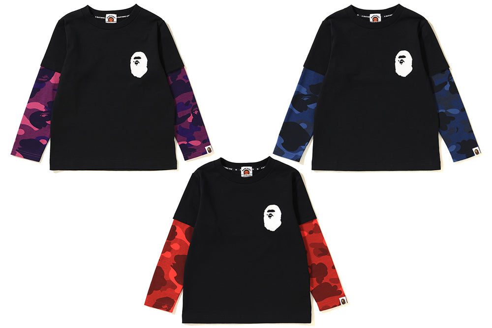 COLOR CAMO APE HEAD LAYERED L/S TEE