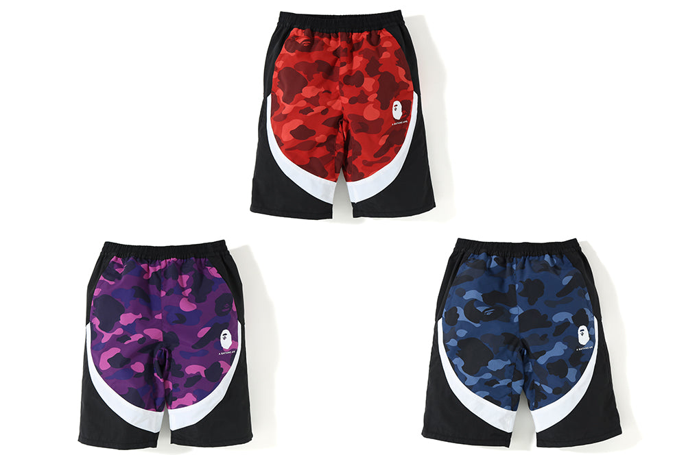 COLOR CAMO COLOR BLOCK SHORTS