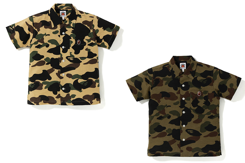 1ST CAMO OPEN COLLAR SHIRT