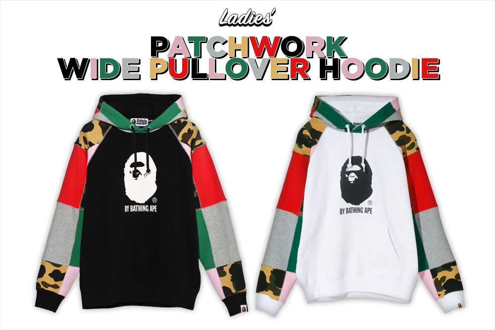 PATCHWORK WIDE PULLOVER HOODIE