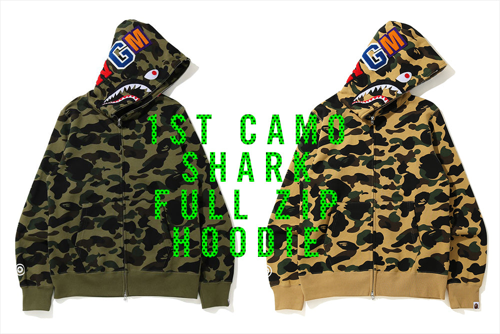 1ST CAMO SHARK FULL ZIP HOODIE