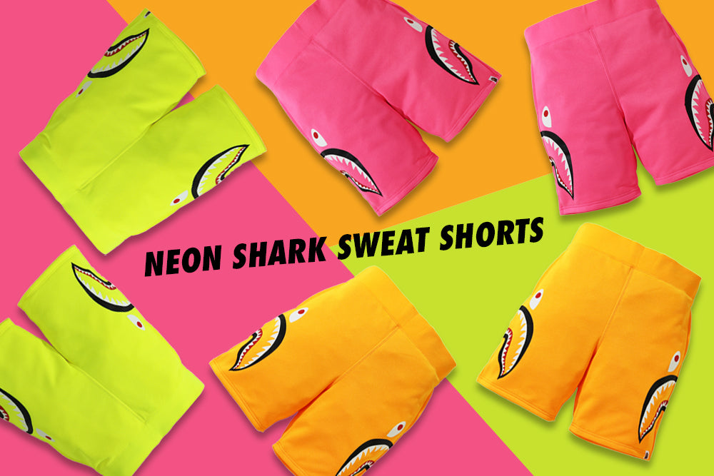 NEON SHARK SWEAT SHORTS