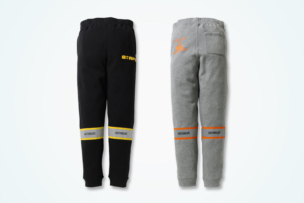 A BATHING APE® REFLECTOR SLIM SWEAT PANTS