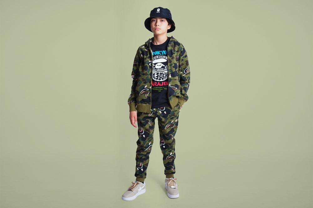 BAPE KIDS® SHARK 1ST CAMO ITEMS