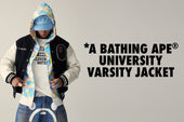 A BATHING APE® UNIVERSITY VARSITY JACKET
