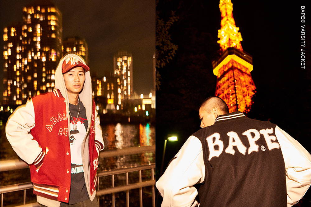 A BATHING APE®︎ VARSITY JACKET