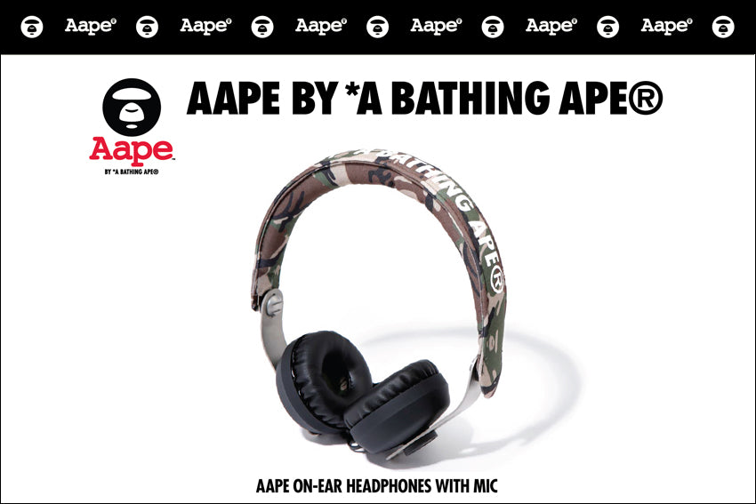 AAPE ON-EAR HEADPHONES WITH MIC