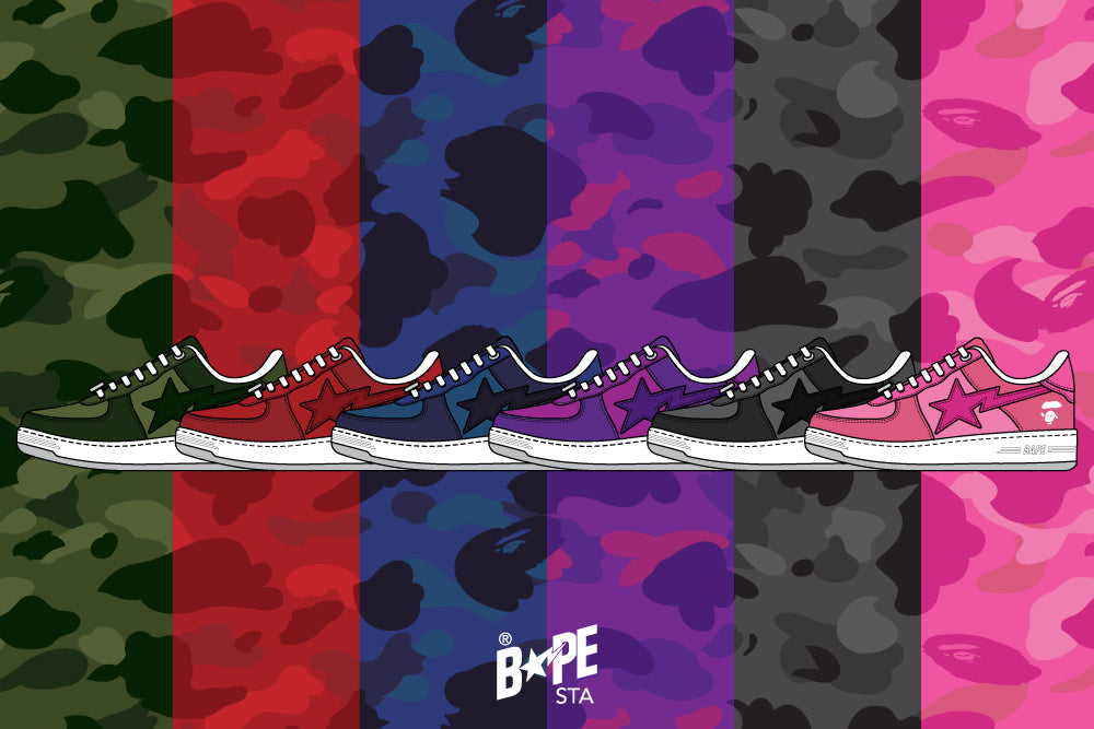 Colorful Bape BAPE STA™ COLOR CAMO COMBO COLLECTION | bape.com