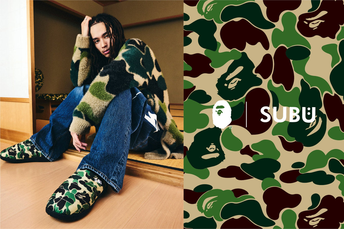 Image for A BATHING APE × SUBU ABC CAMO Puffer Sandals
