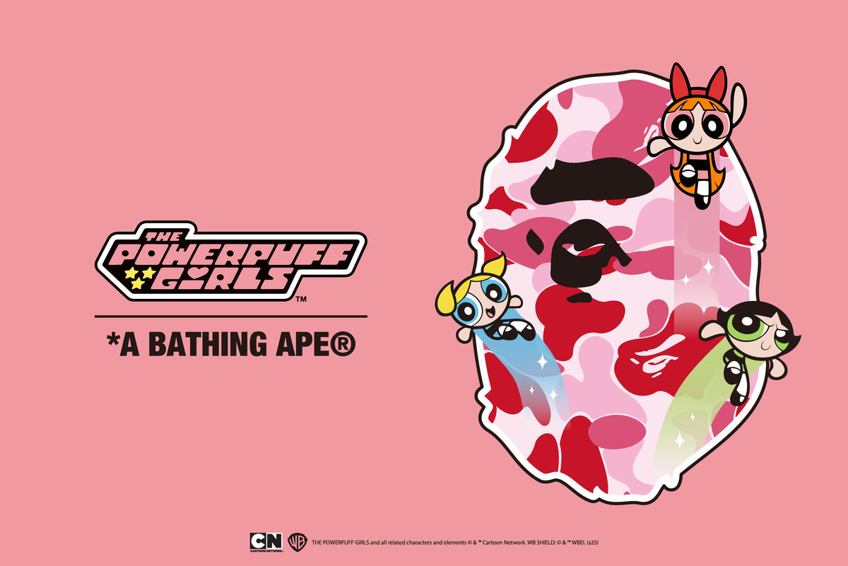 Puff Bape 「BAPE®︎ x THE POWERPUFF GIRLS」APE HEADやBABY MILO®が3人のヒロインと共演 | bape.com
