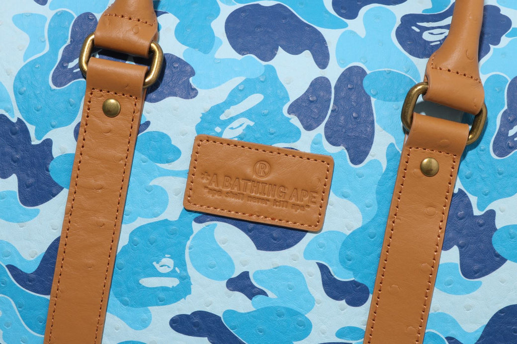 ABC CAMO PU OSTRICH BOSTON BAG | bape.com