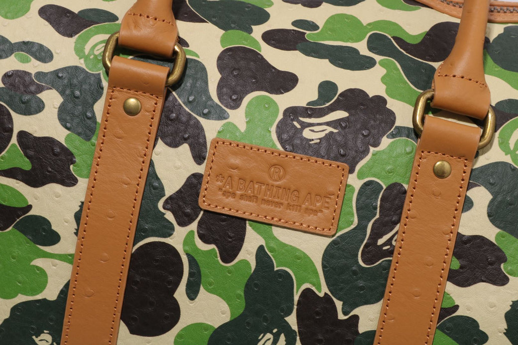 ABC CAMO PU OSTRICH BOSTON BAG | bape.com