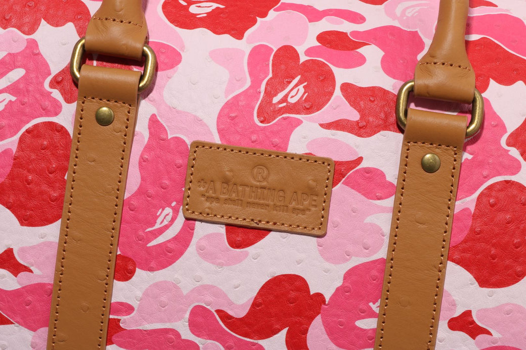 バッグ Bape ABC CAMO PU OSTRICH BOSTON BAG ABC CAMO PU OSTRICH BOSTON BAG | bape.com