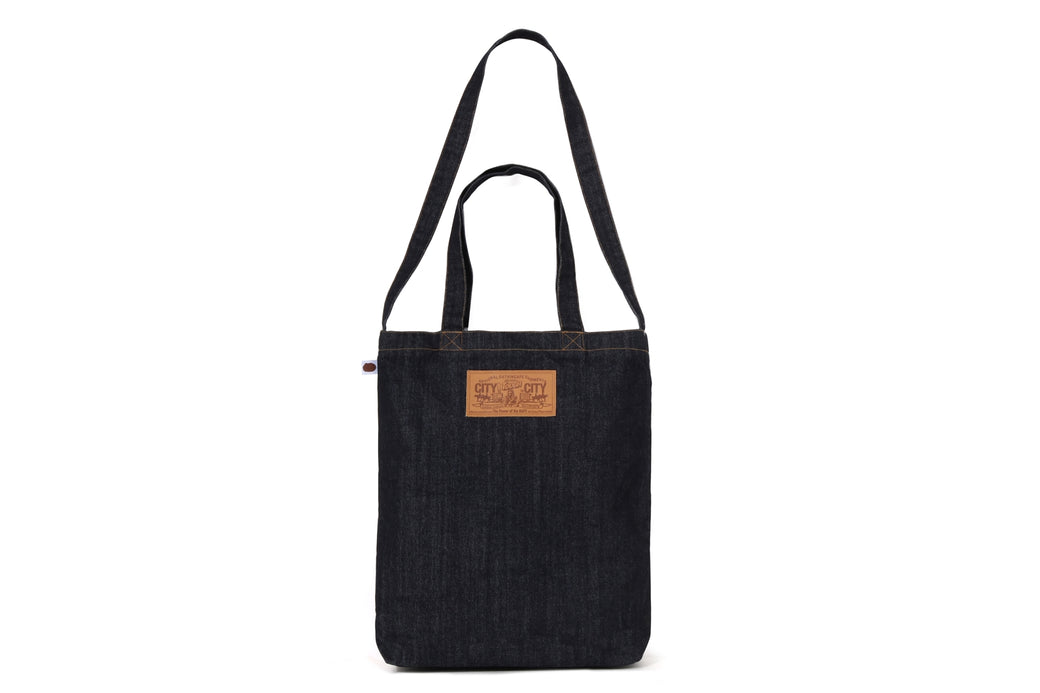 APE HEAD DENIM 2WAY TOTE BAG | bape.com