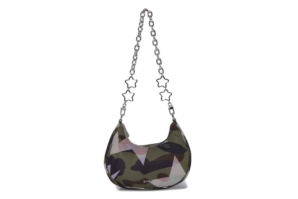 STA OVER PRINT 1ST CAMO QUILTING MOON SHAPE BAG | bape.com