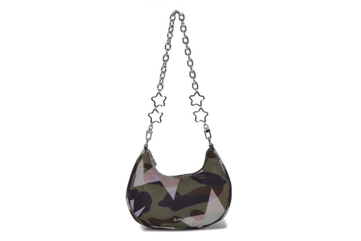 STA OVER PRINT 1ST CAMO QUILTING MOON SHAPE BAG