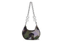 STA OVER PRINT 1ST CAMO QUILTING MOON SHAPE BAG