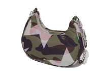 STA OVER PRINT 1ST CAMO QUILTING MOON SHAPE BAG