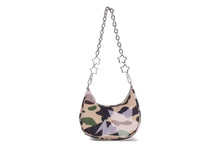 STA OVER PRINT 1ST CAMO QUILTING MOON SHAPE BAG