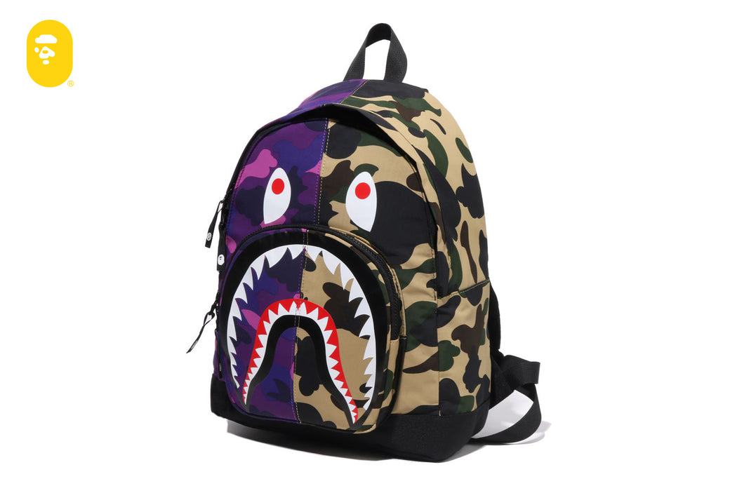 SPLIT CAMO SHARK DAYPACK | bape.com