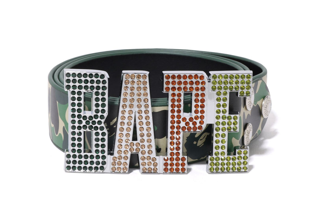 ABC CAMO BAPE LEATHER BELT