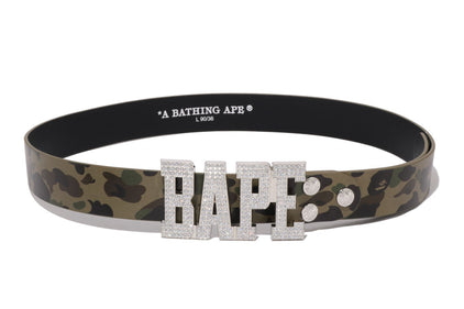 1ST CAMO BAPE LEATHER BELT