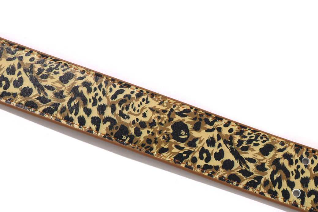 WILD LEOPARD PATTERN LEATHER BELT | bape.com