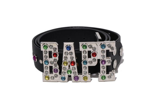 BAPE カラフルロゴ ベルト COLOR STONE BELT | bape.com