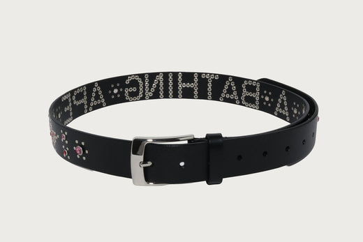 MULTI LOGO LEATHER BELT