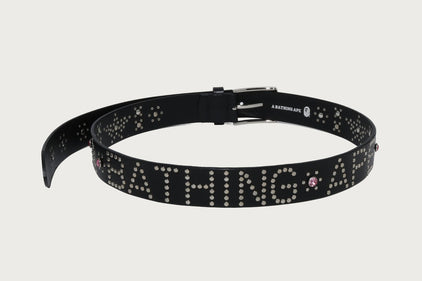 MULTI LOGO LEATHER BELT