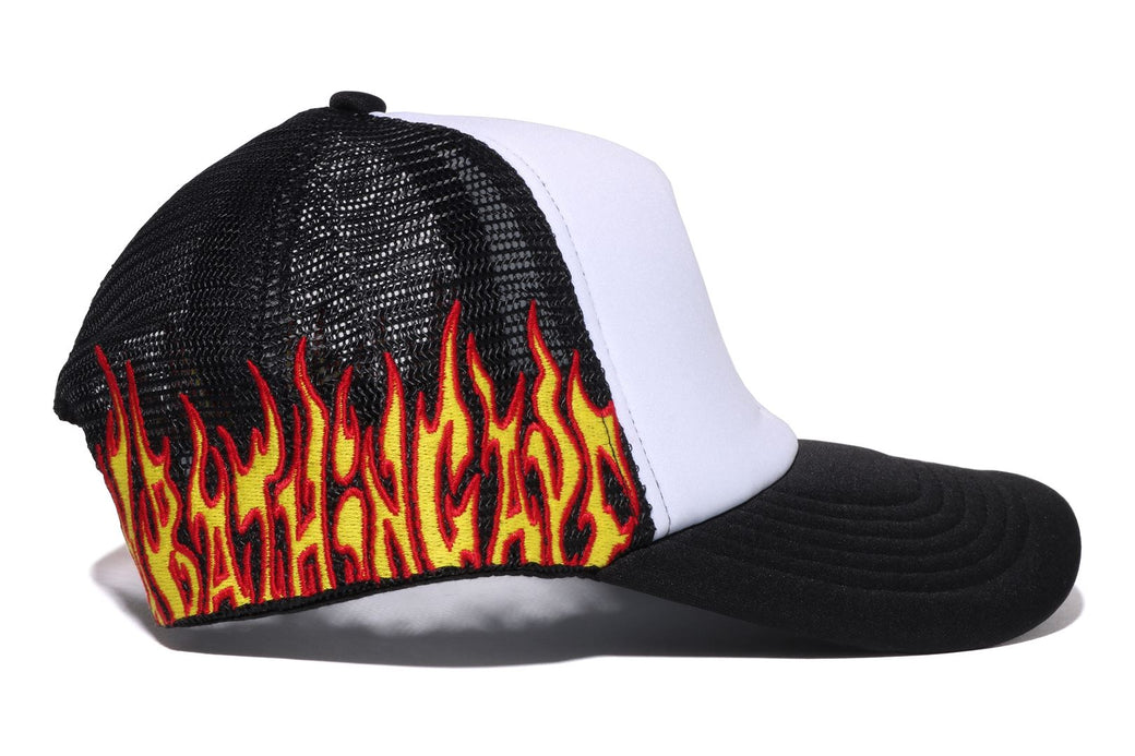 EMBROIDERY FIRE LOGO TRUCKER CAP