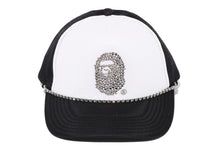 CRYSTAL STONE APE HEAD MESH CAP