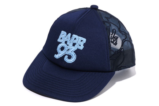 LINE CAMO JACQUARD MESH BLOCKING LOGO CAP