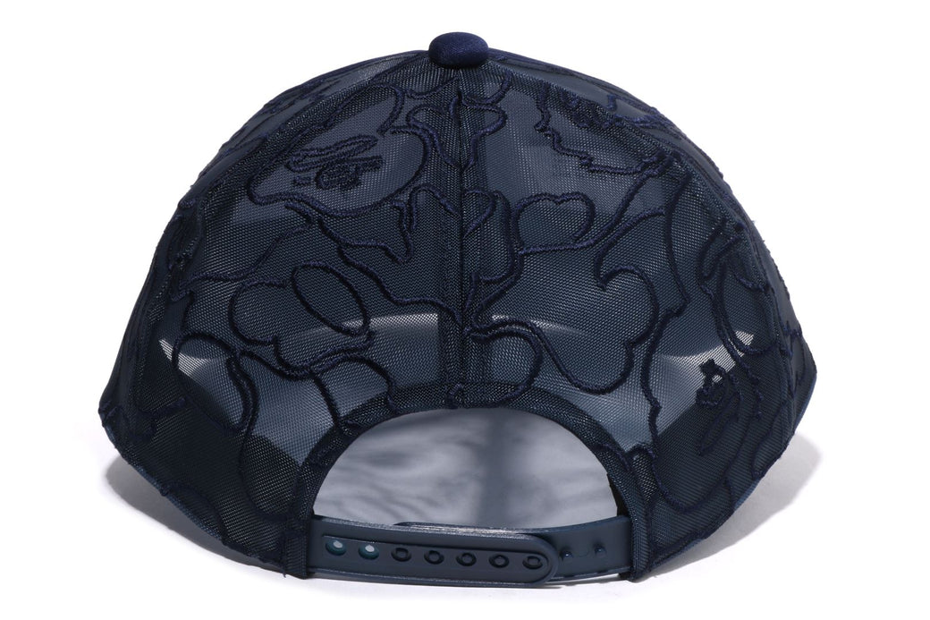 LINE CAMO JACQUARD MESH BLOCKING LOGO CAP | bape.com