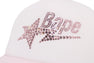 CRYSTAL STONE BAPE STA LOGO MESH CAP