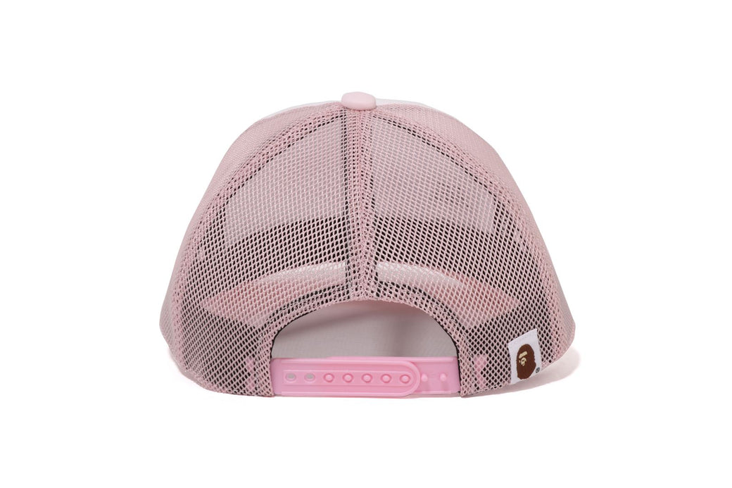A BATHING APE ストーン付きレッドキャップ A BATHING APE キャップ 帽子 ABC CAMO CRYSTAL STONE MESH CAP
