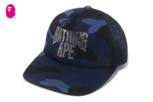 COLOR CAMO CRYSTAL BATHING APE LOGO MESH CAP