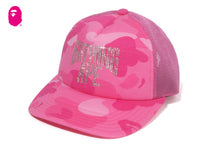 COLOR CAMO CRYSTAL BATHING APE LOGO MESH CAP