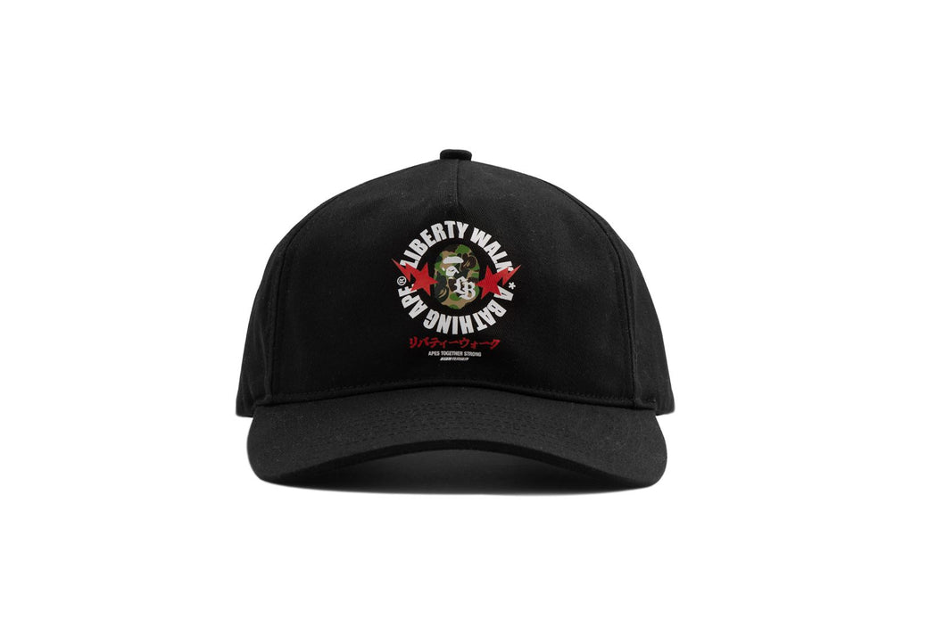 BAPE X LIBERTY WALK 】ABC CAMO APE HEAD COTTON TWILL CAP | bape.com