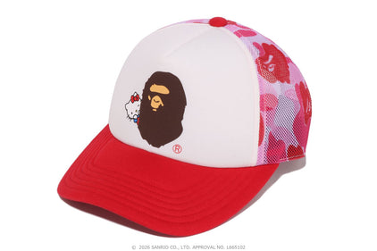 【 BAPE X HELLO KITTY 】ABC CAMO MESH CAP