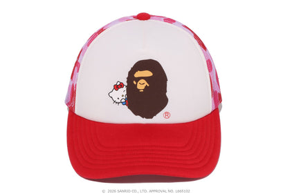 【 BAPE X HELLO KITTY 】ABC CAMO MESH CAP