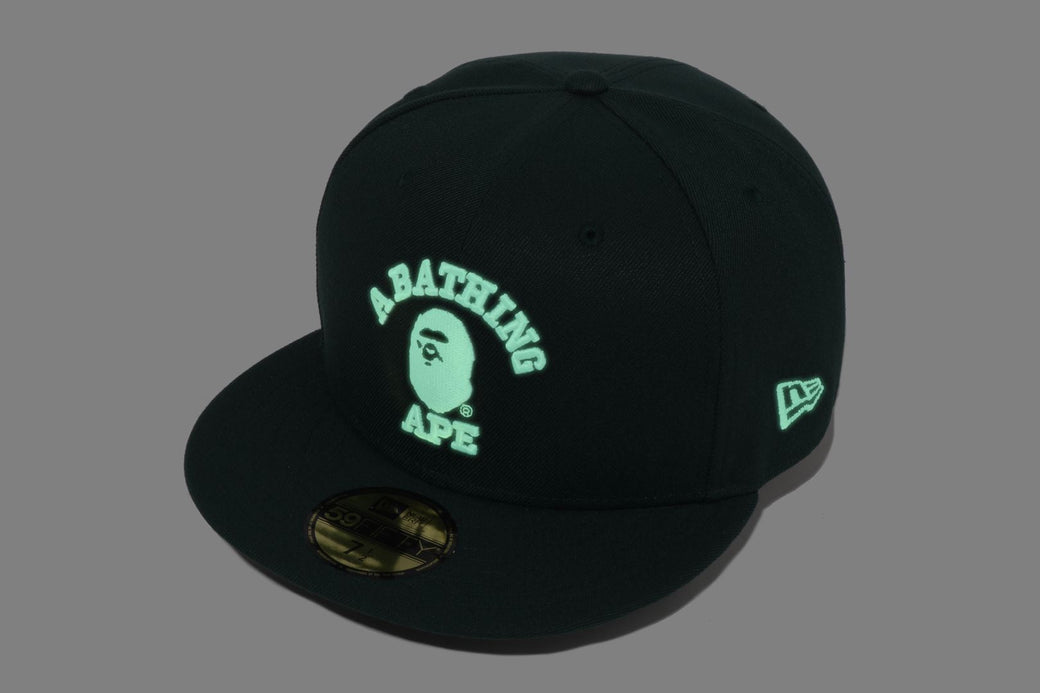 GLOW IN THE DARK COLLEGE NEW ERA 59FIFTY CAP | bape.com