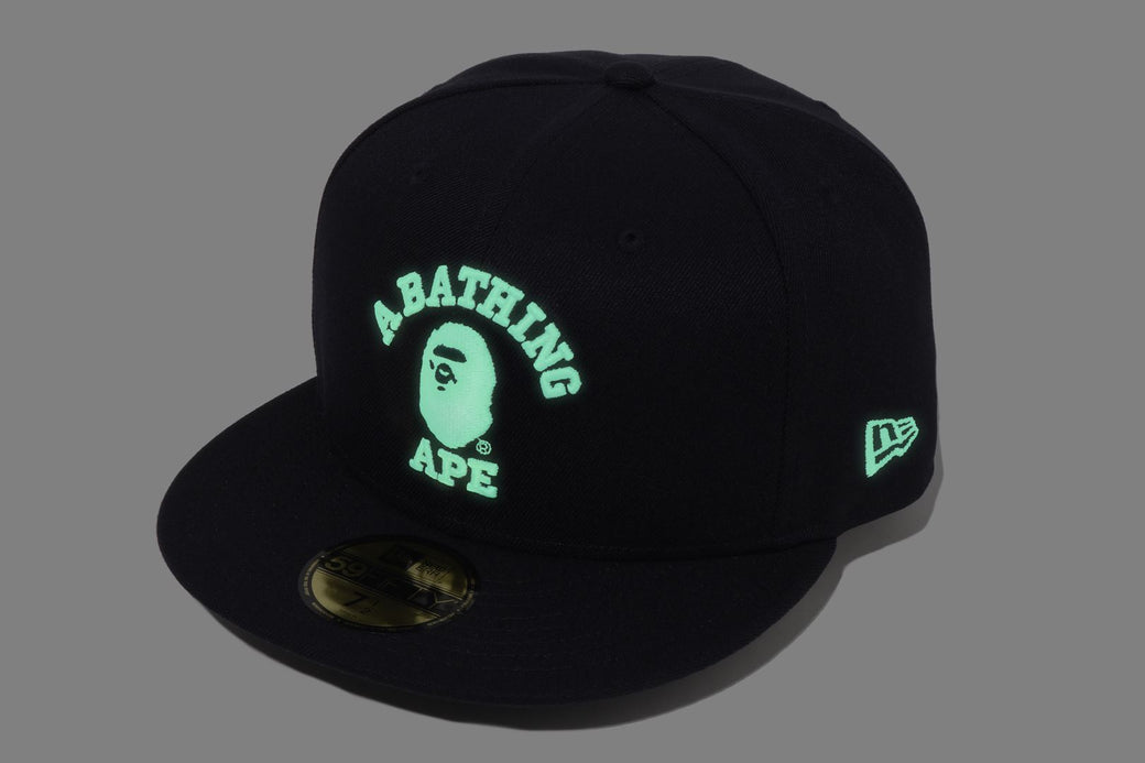 GLOW IN THE DARK COLLEGE NEW ERA 59FIFTY CAP | bape.com