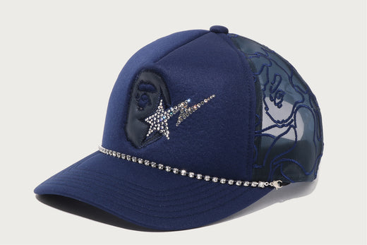 APE HEAD CRYSTAL MESH CAP