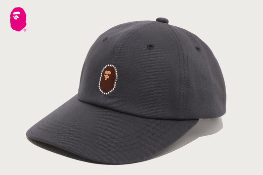 CRYSTAL STONE APE HEAD PANEL CAP