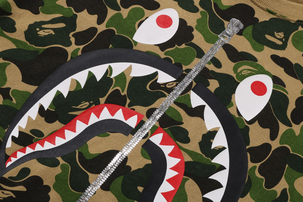 Bape shark camo tee best sale