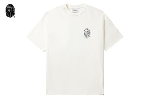 BAPE BLACK STONE WASH APE HEAD STITCH LOGO TEE