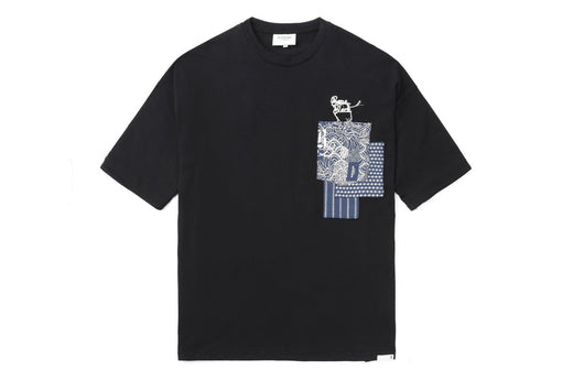 BAPE BLACK PATCHWORK POCKET TEE