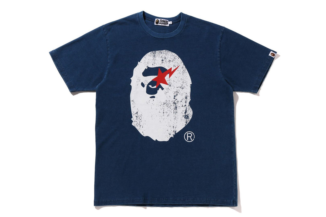 APE HEAD INDIGO TEE