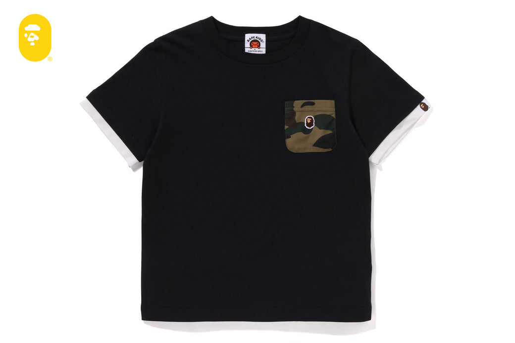 1ST CAMO POCKET COLLEGE TEE | bape.com